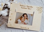  Drewniana Tabliczka Ramka na zdjęcie Prezent  Dzień Babci i Dziadka  