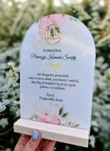 Szkiełko Statuetka Pamiątkowa z okazji Pierwszej Komunii Świętej 