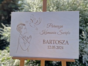 Tablica powitalna dekoracyjna Pierwsza Komunia Święta  