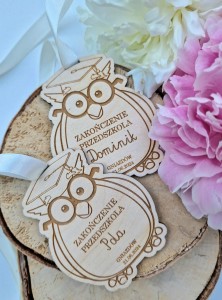 Medal sowa zakończenie przedszkola 