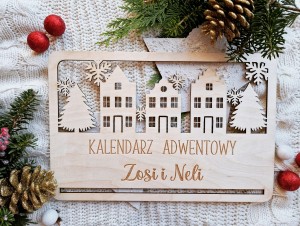 Kalendarz adwentowy domy + imię