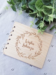 Prośba do chrzestnych o chrzest drewniana ramka na zdjęcie 