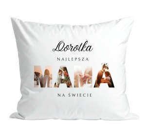 Poduszka ze zdjęciami Dzień Mamy pamiątka personalizowana 