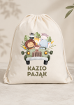Worek Plecak z Imieniem i Nazwiskiem – Safari | Personalizowany Worek dla Przedszkolaka i Ucznia  Krótki opis