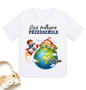 Personalizowana koszulka na pierwszy dzień przedszkola – Dziś Podbijam Przedszkole