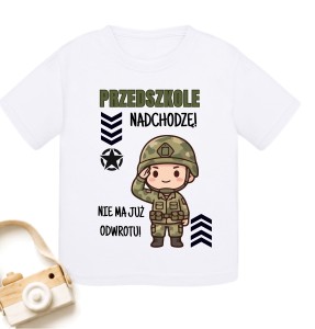 Koszulka na pierwszy dzień przedszkola – Przedszkole Nadchodzę! Żołnierz